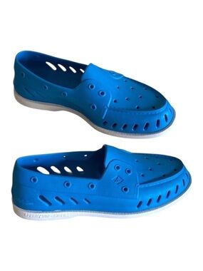 Vintage Festive SPERRY Top-Sider Loafer A/O Float Boat Shoe Bright Blue …